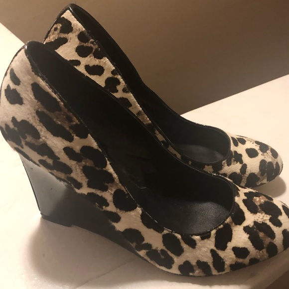 White House Black Market Shoes - White Hoyse Black Market cheetah print wedges 10M
